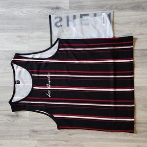 BRAND NEW! MENS LOS ANGELES TANK TOP SIZE MEDIUM BLACK RED